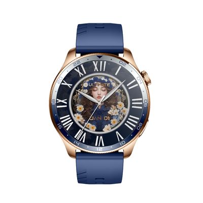 KW290B Bluetooth de Titânio Chamando 1.43 ′′ AMOLED Display Smartwatch 100 modos esportivos Monitoramento de estresse de saúde para estilos de vida ativos